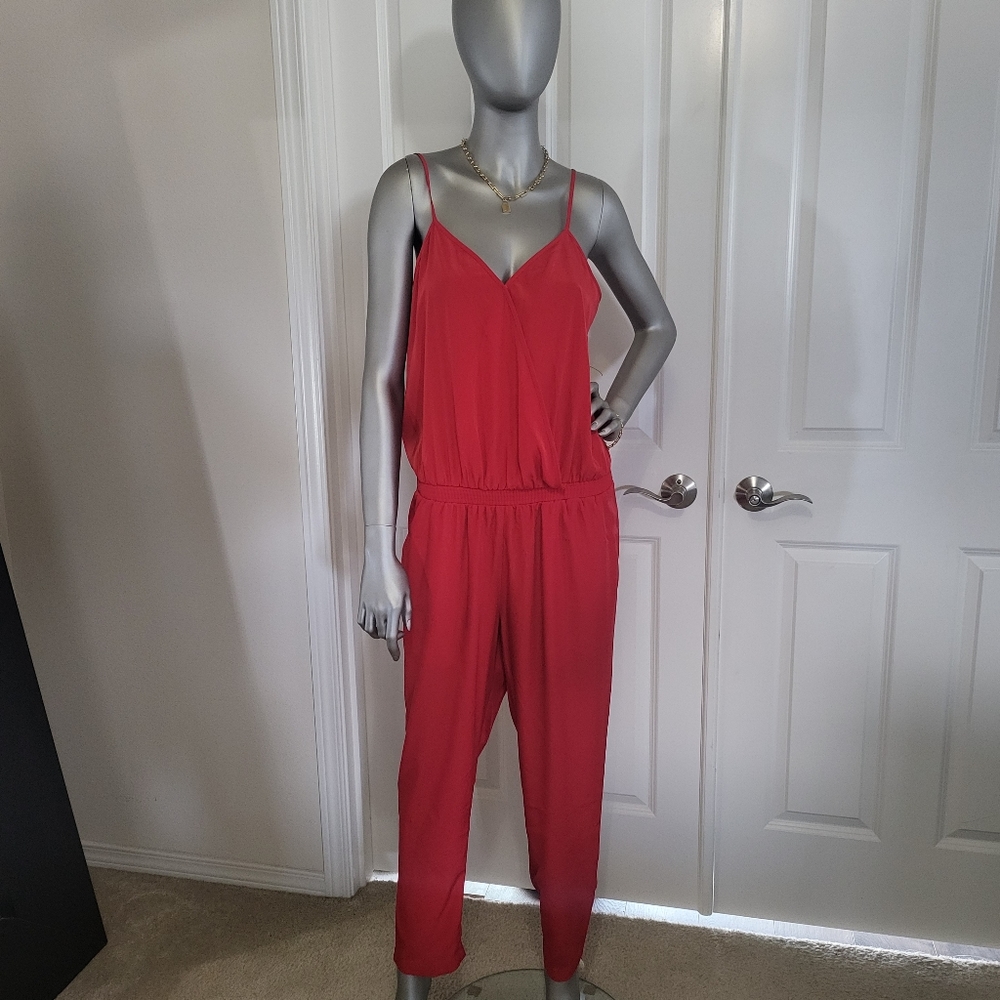 Express Red Jumpsuit - Picture 6 of 11